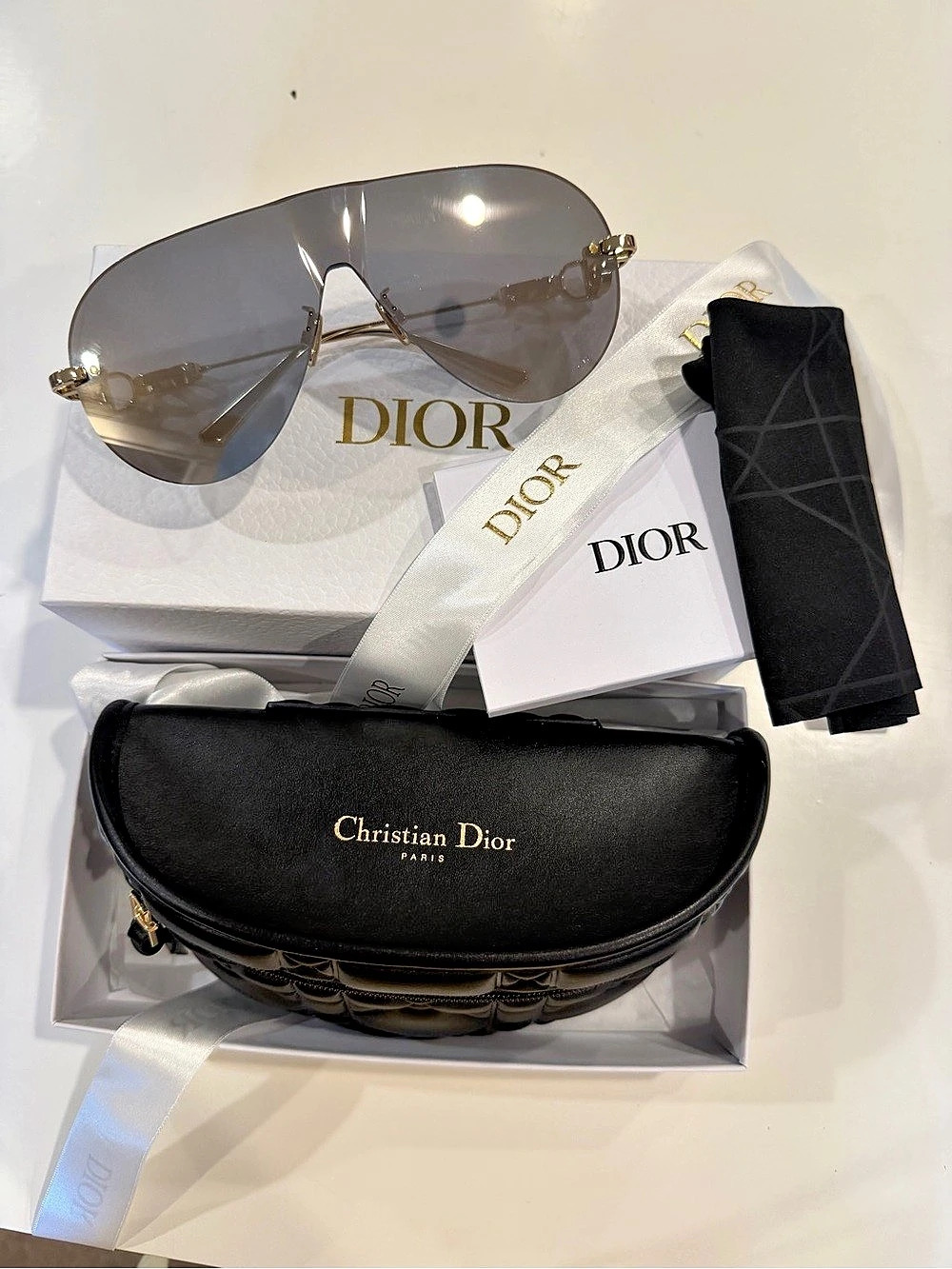 Dior DiorClub M3U Shield Sunglasses Gray & Black